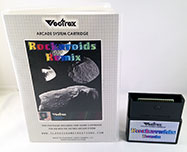 Rockaroids Remix for Vectrex box and cart view 1